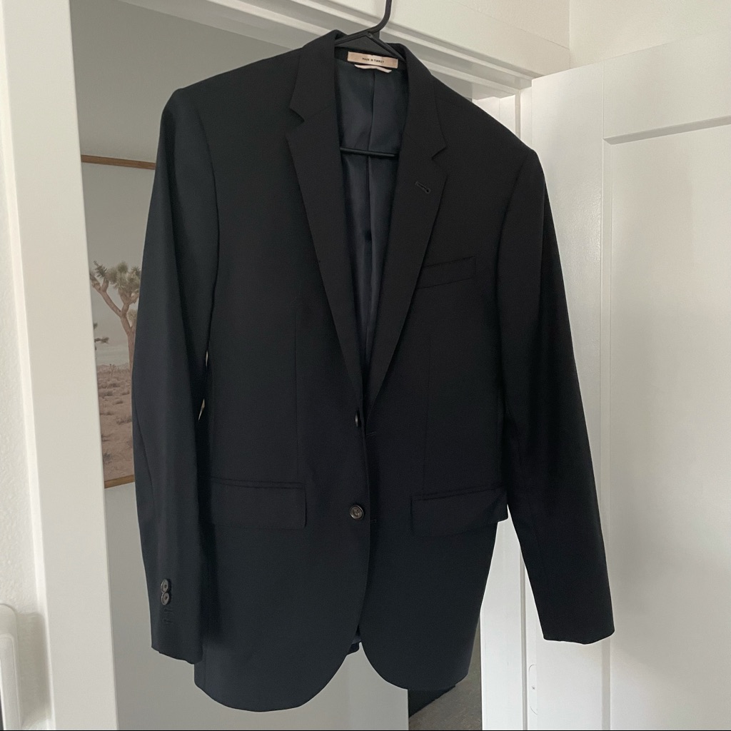 Club Monaco 100% Wool Grant Suit 36r, 28”X32”